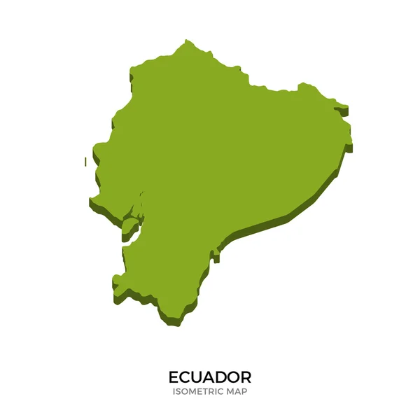 Isometric map of Ecuador detailed vector illustration — Stock Vector