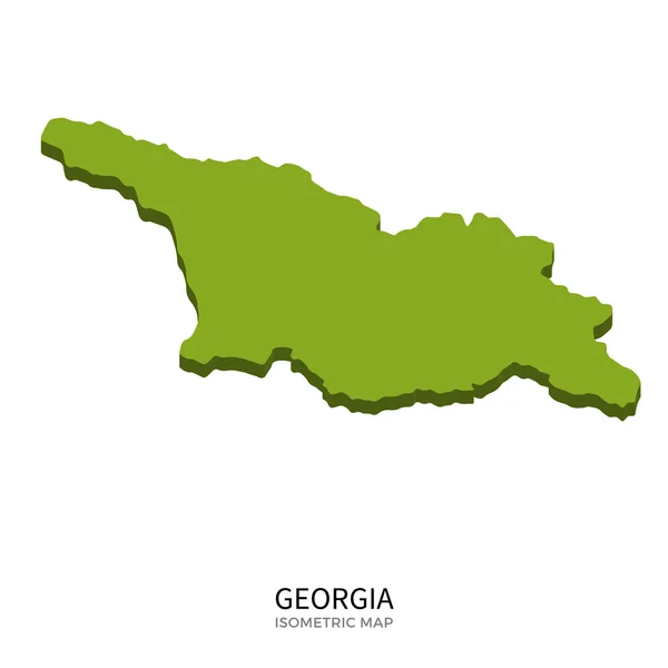 Isometric map of Georgia detailed vector illustration — Stock Vector