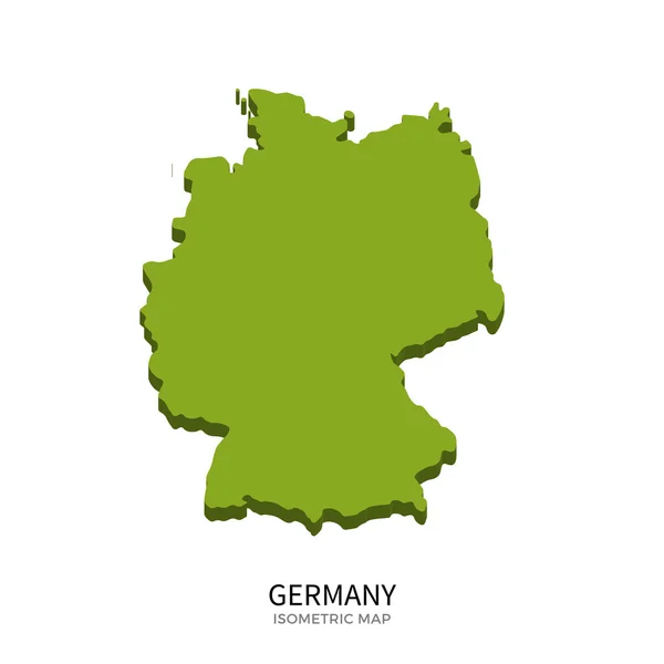 Isometric map of Germany detailed vector illustration — Stock Vector