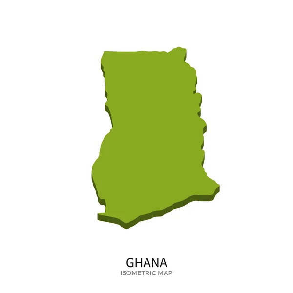 Mapa isométrico de Ghana ilustración vectorial detallada — Vector de stock