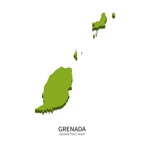 Mapa isométrico de Granada ilustración vectorial detallada — Vector de stock