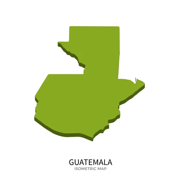 Mapa isométrico de Guatemala ilustración vectorial detallada — Vector de stock