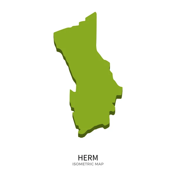 Mapa isométrico de Herm ilustración vectorial detallada — Vector de stock