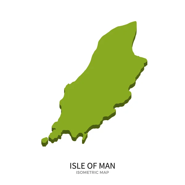 Mapa isométrico de Isla de Man ilustración vectorial detallada — Vector de stock