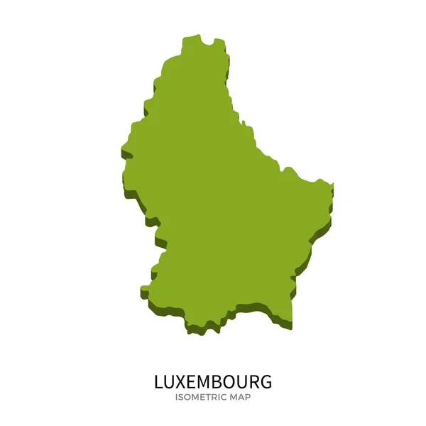 Isometric map of Luxembourg detailed vector illustration — Stock Vector