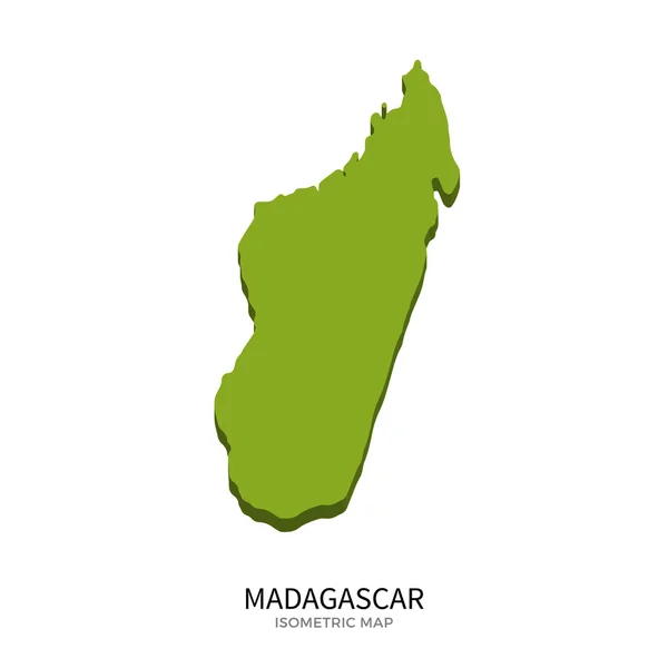 Mapa isométrico de Madagascar ilustración vectorial detallada — Vector de stock