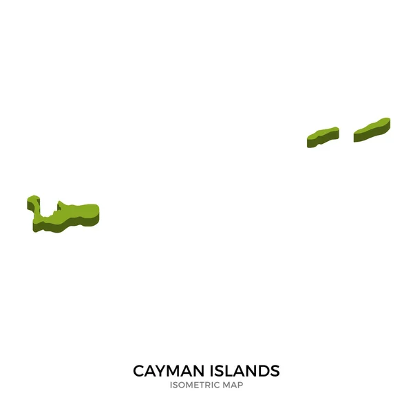 Mapa isométrico das Ilhas Cayman ilustração vetorial detalhada — Vetor de Stock