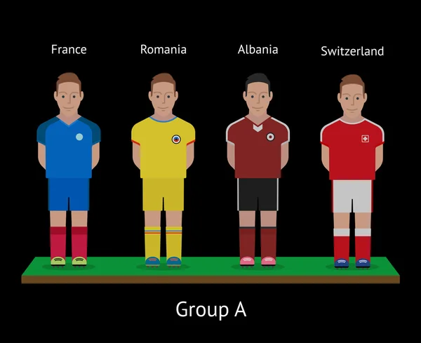 Fundo Hd Do Jogo De Futebol Da Copa Europeia Dos Desenhos Animados