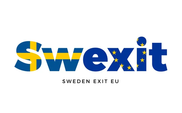 Swexit - Referandum konusunda Avrupa Birliği'nden İsveç çıkışı. — Stok Vektör