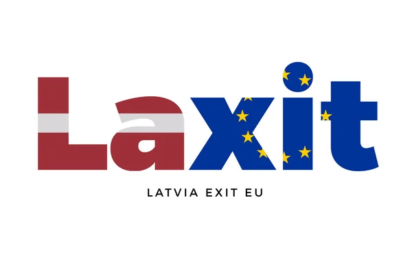 Laxit - Letonya Referandum konusunda Avrupa Birliği'nden çıkış. — Stok Vektör