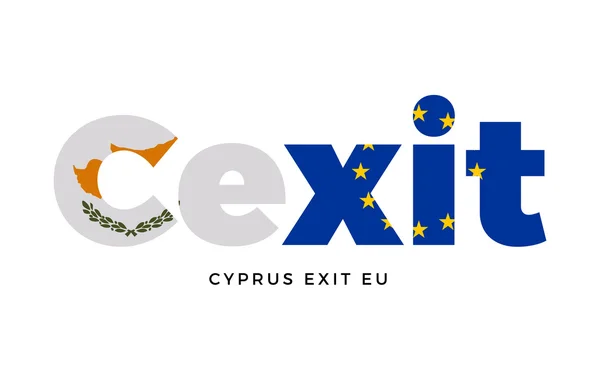 CEXIT - Cyprus exit from European Union on Referendum. — Stock Vector