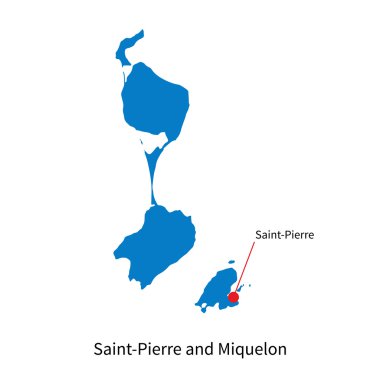 saint-pierre ve miquelon ve başkenti şehir haritası detaylı vektör saint-pierre