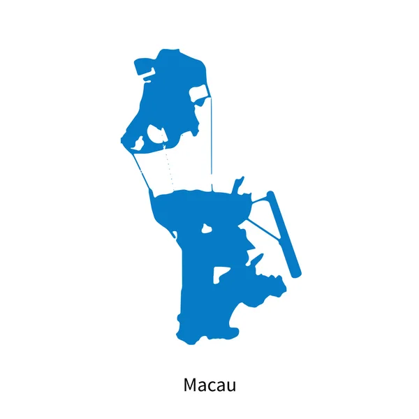 Detaillierte Vektorkarte von Macau — Stockvektor
