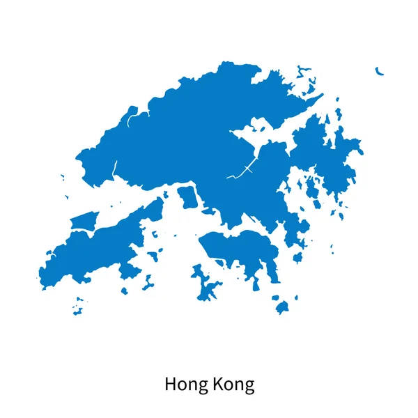 香港の詳細なベクトル地図 — ストックベクタ