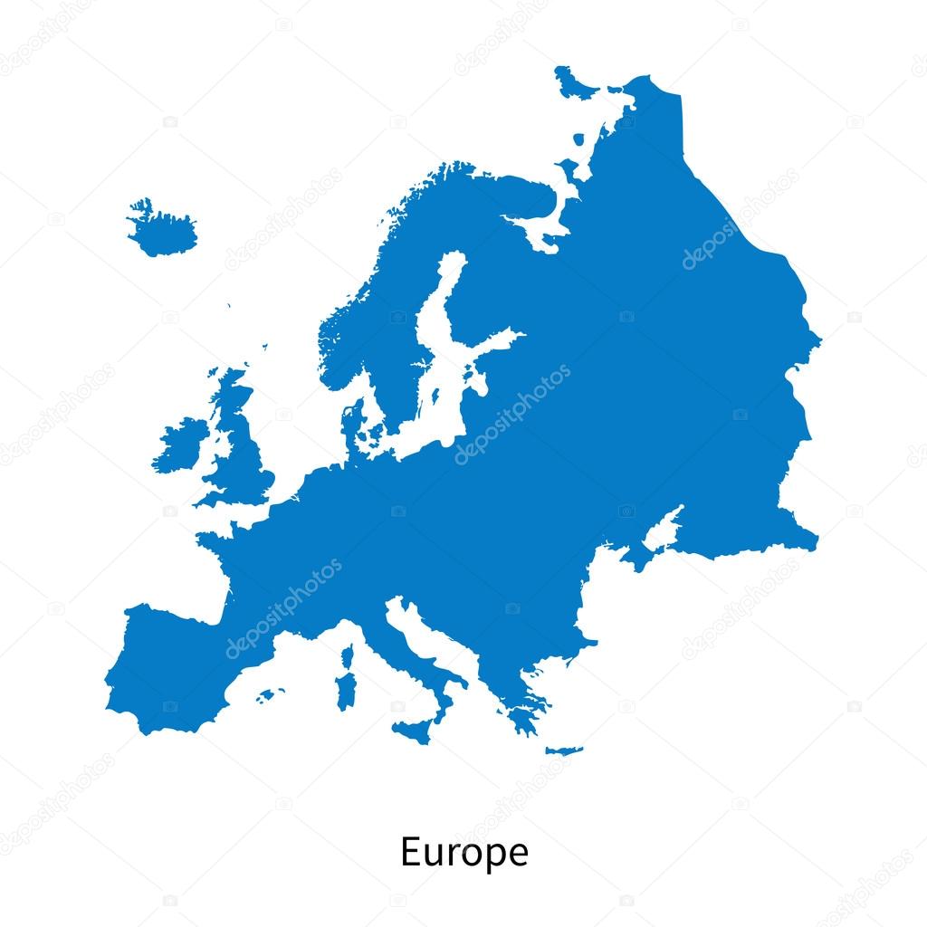 Detailed vector map of Europe