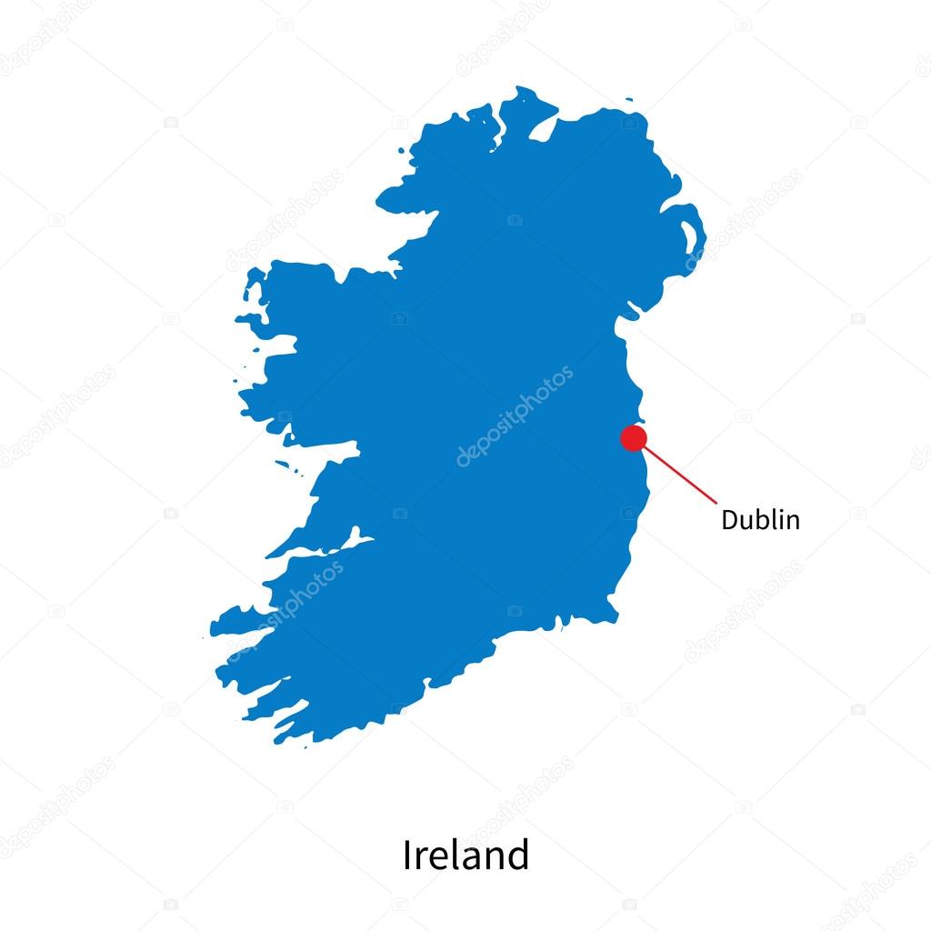 Vector map Ireland Island