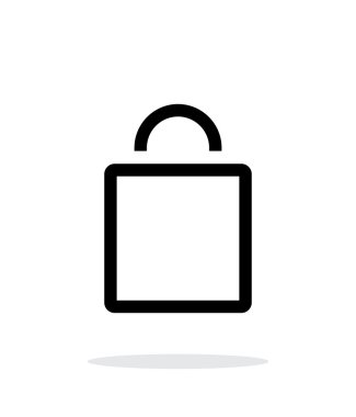 Beyaz arka plan boş çanta basit simgesine.