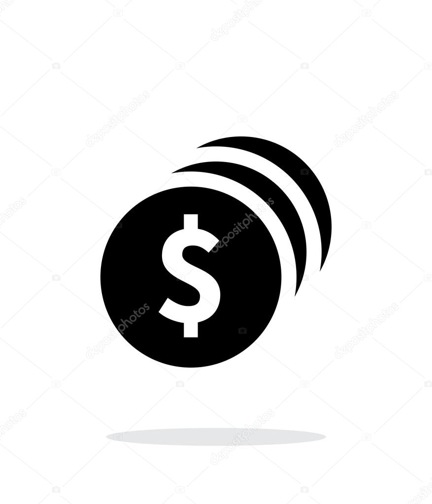 Coins with dollar sign simple icon on white background. Vector illustration.