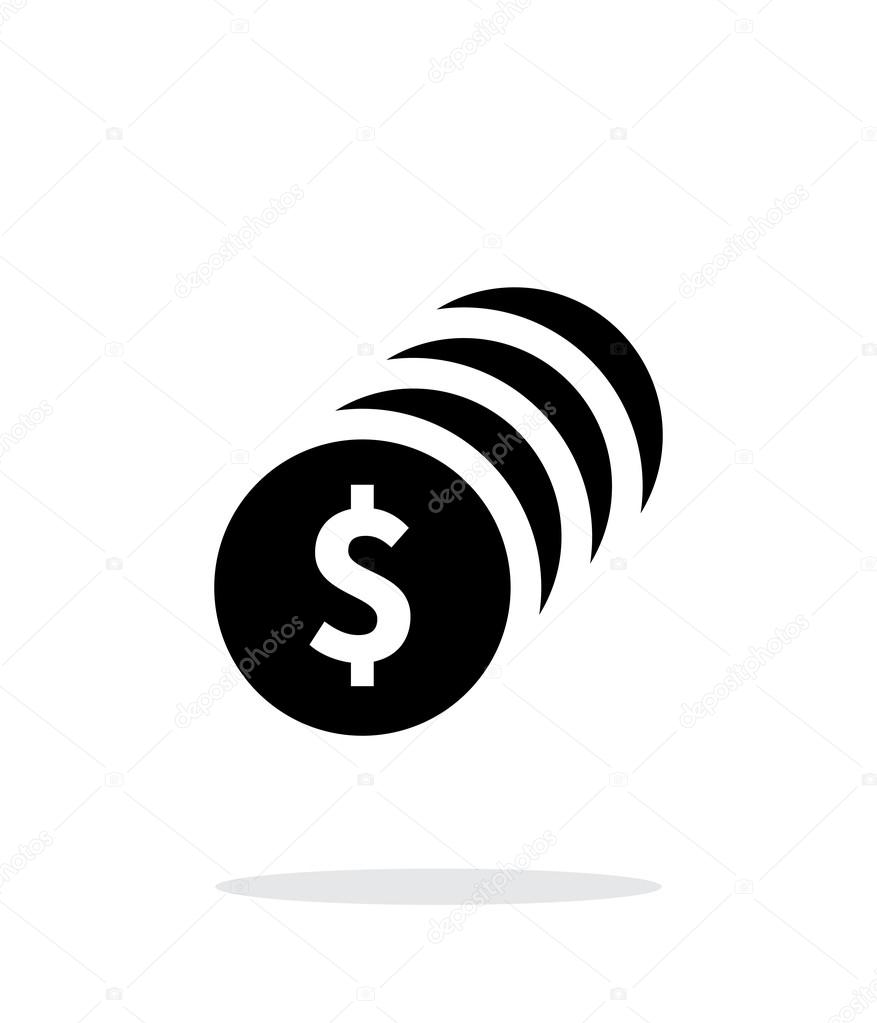 Coins with dollar sign simple icon on white background. Vector illustration.