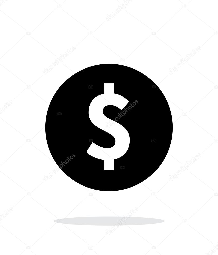 Coin with dollar sign simple icon on white background. Vector illustration.