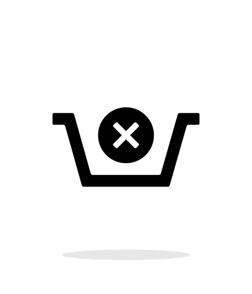 Cesta de compras excluir ícone simples no fundo branco . — Vetor de Stock
