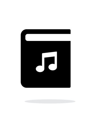 Beyaz arka planda radyo sinyalleriyle iletilen kitap basit simgesini.