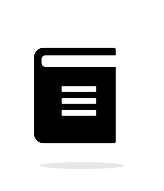 Metin kitap basit simgesi beyaz arka plan üzerinde.