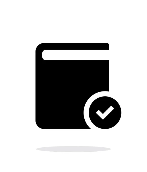 Comprobar libro icono simple sobre fondo blanco . — Vector de stock