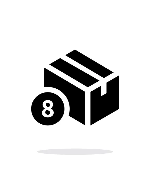Box with number simple icon on white background. — Stock Vector