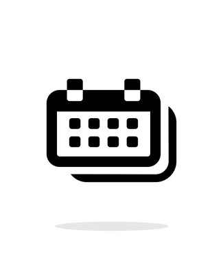 Beyaz arka plan üzerinde takvimler basit simgesi.