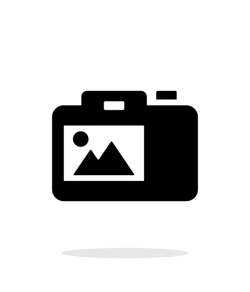 SLR câmera ícone simples no fundo branco . — Vetor de Stock