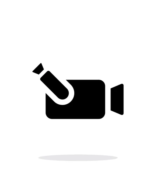 Macchina fotografica portatile icona semplice su sfondo bianco . — Vettoriale Stock
