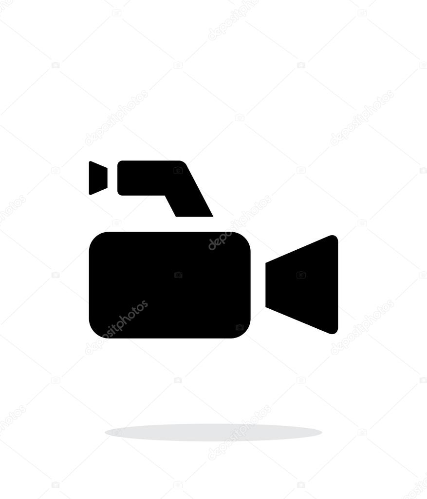 Journalistic camera simple icon on white background. Vector illustration.
