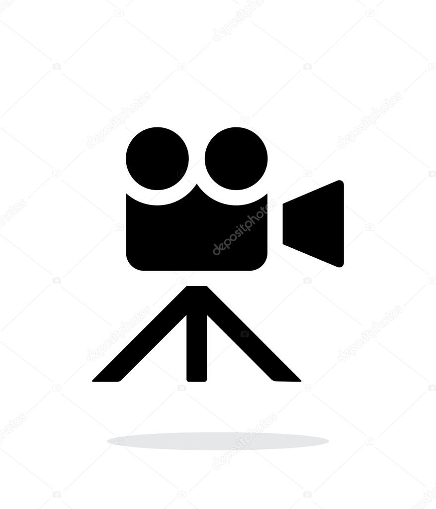 Movie camera simple icon on white background. Vector illustration.
