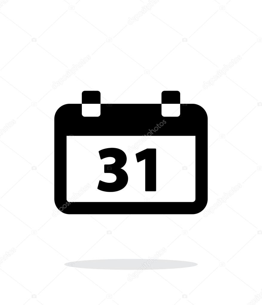 Calendar date simple icon on white background. Vector illustration.