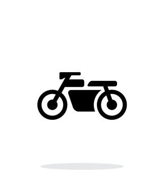 Beyaz arka plan üzerinde motosiklet basit simgesi.