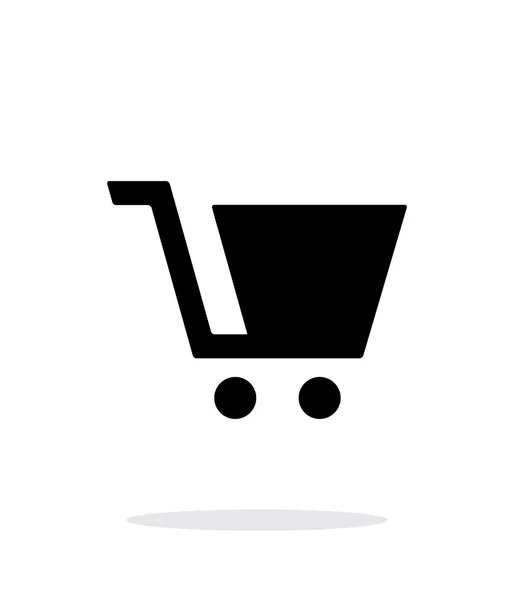 Carrinho de compras ícone simples no fundo branco . — Vetor de Stock