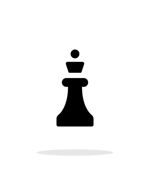 Échecs Reine icône simple sur fond blanc . — Image vectorielle