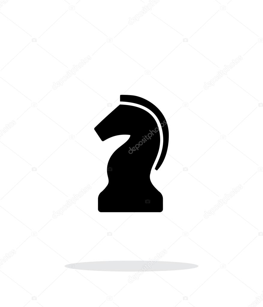 Chess Knight simple icon on white background. Vector illustration.