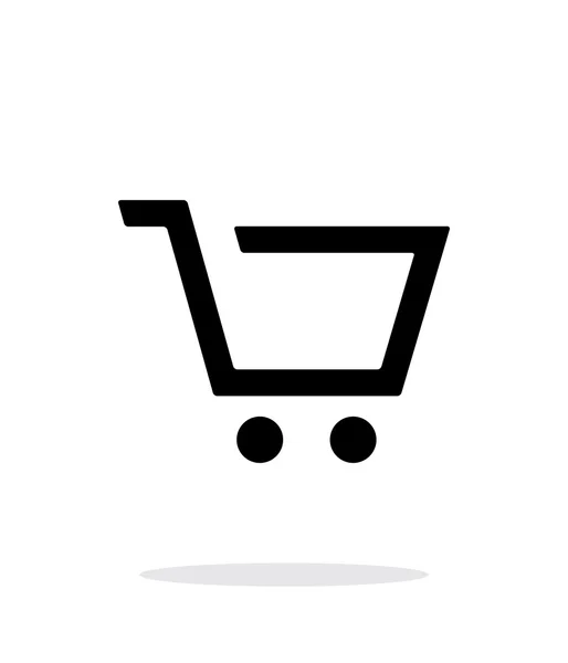 Carrito de la compra del supermercado vacío icono simple sobre fondo blanco . — Vector de stock