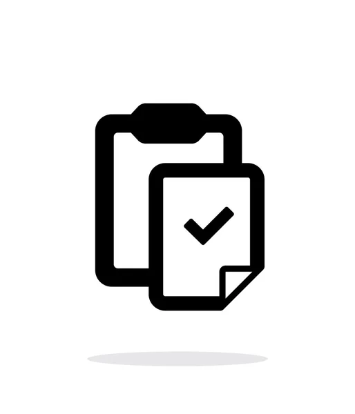 Controllare il file con appunti semplice icona su sfondo bianco . — Vettoriale Stock