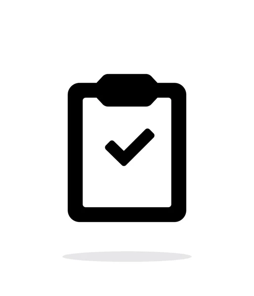 Check clipboard simple icon on white background. — Stock Vector