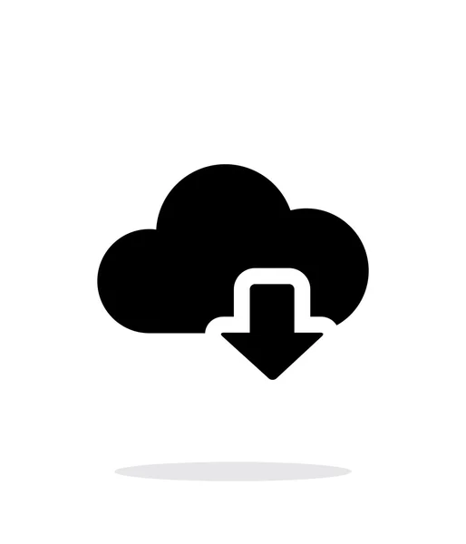 Cloud computing descargar icono simple sobre fondo blanco . — Archivo Imágenes Vectoriales