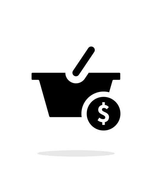 Basket with price simple icon on white background. — Stock Vector