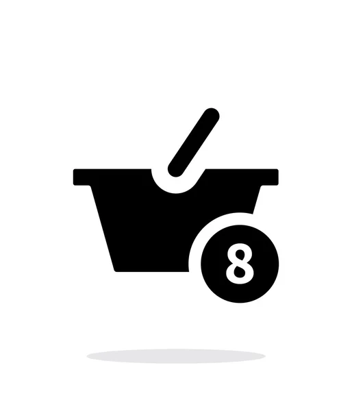 Basket with number simple icon on white background. — Stock Vector