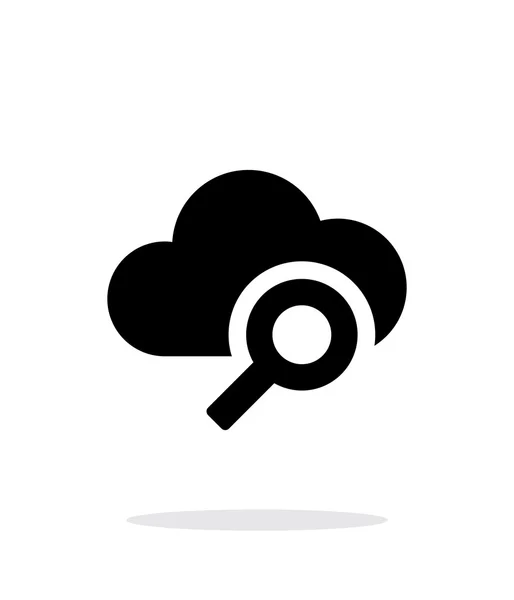 Suche Cloud Computing einfaches Symbol auf weißem Hintergrund. — Stockvektor