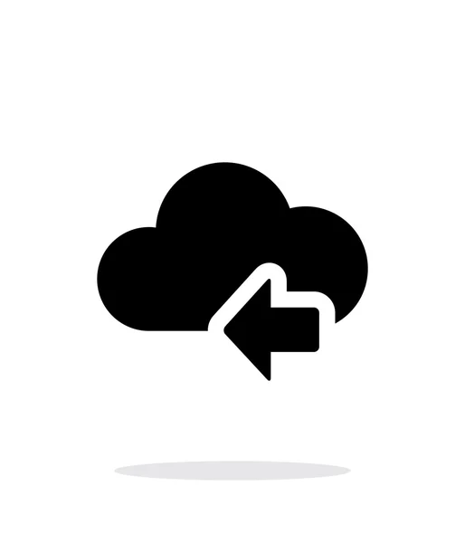 Computación en la nube con flecha anterior icono simple sobre fondo blanco . — Vector de stock