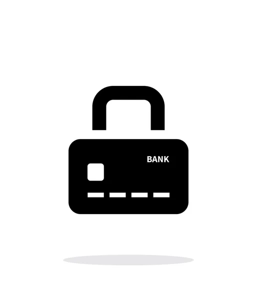 Hitelkártya absztrakt lakat ikon fehér háttér. Biztonságos fizetési. — Stock Vector