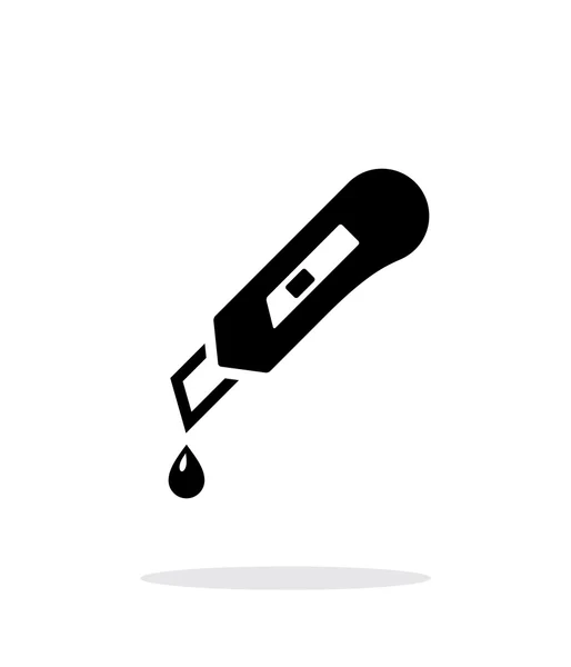 Icono de cuchillo afilado sobre fondo blanco . — Vector de stock