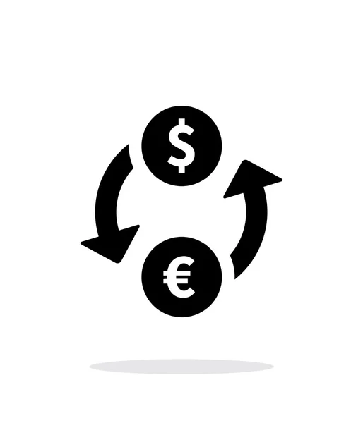 Exchange geld pictogram op witte achtergrond. — Stockvector